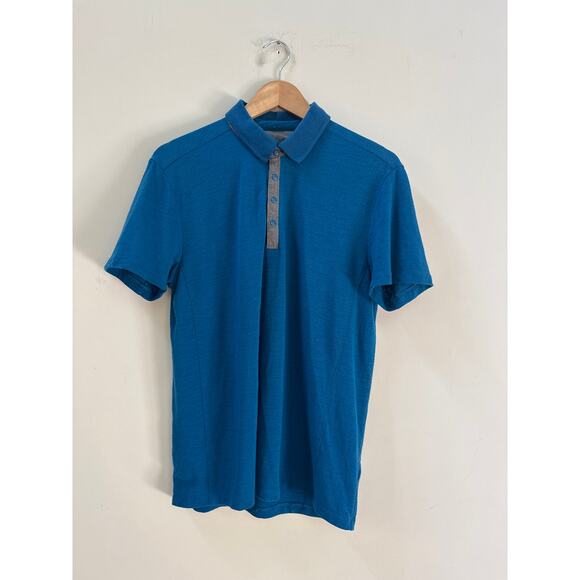 Icebreaker Men's Transport Short Sleeve Polo Merino Wool Outdoor Basic Medium - Picture 1 of 5